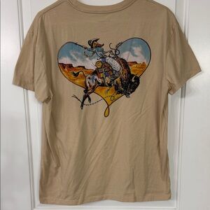 Hooey Western Graphic Tan Short-Sleeve Cotton Tee